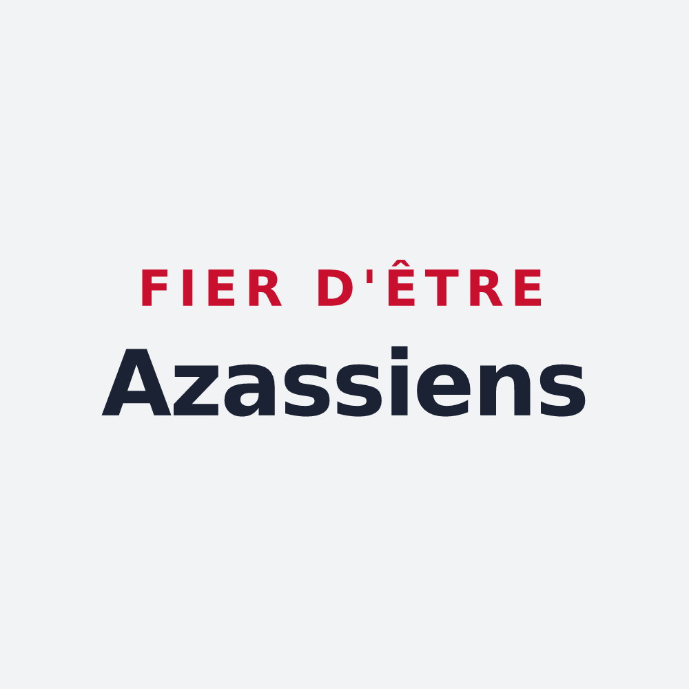 Poster « Fier d'être Azassiens » — design pour Azas