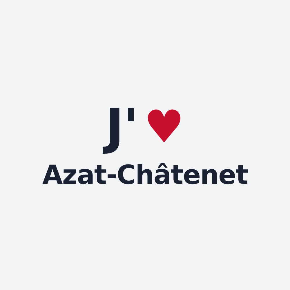 Poster personnalisé Azat-Châtenet — design J'aime Azat-Châtenet