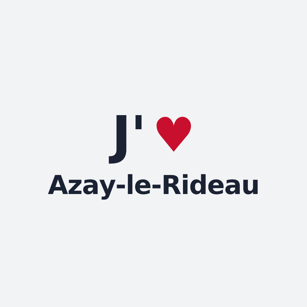Poster personnalisé Azay-le-Rideau — design J'aime Azay-le-Rideau