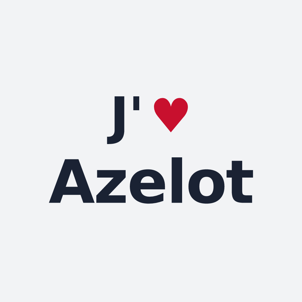 Poster personnalisé Azelot — design J'aime Azelot