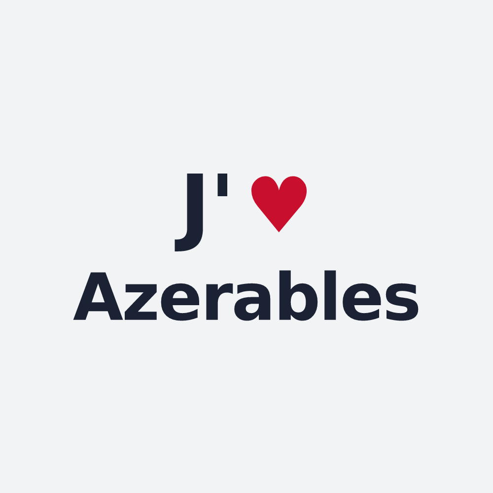 Poster personnalisé Azerables — design J'aime Azerables