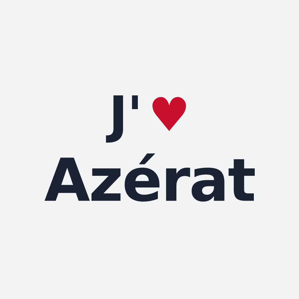 Poster personnalisé Azérat — design J'aime Azérat
