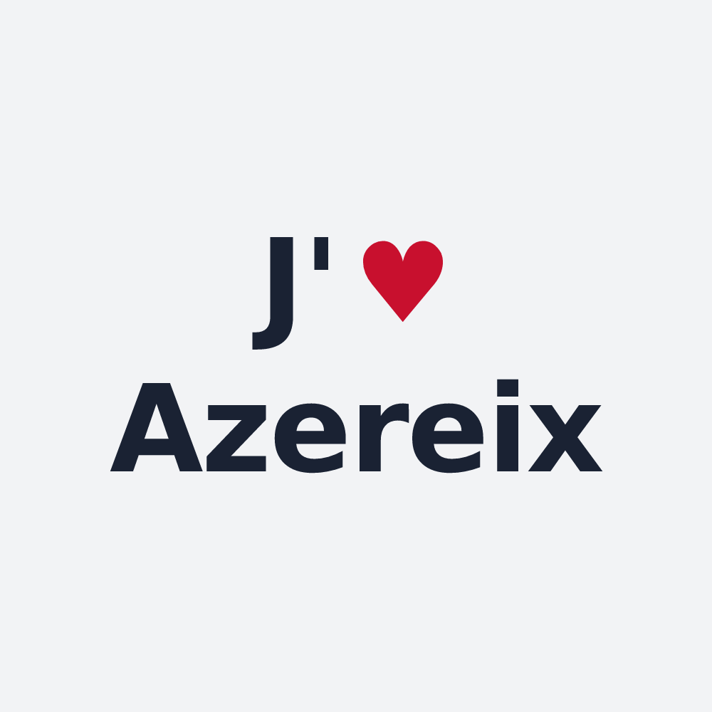 Poster personnalisé Azereix — design J'aime Azereix