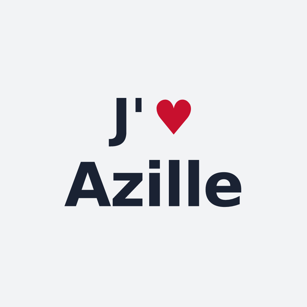 Poster personnalisé Azille — design J'aime Azille