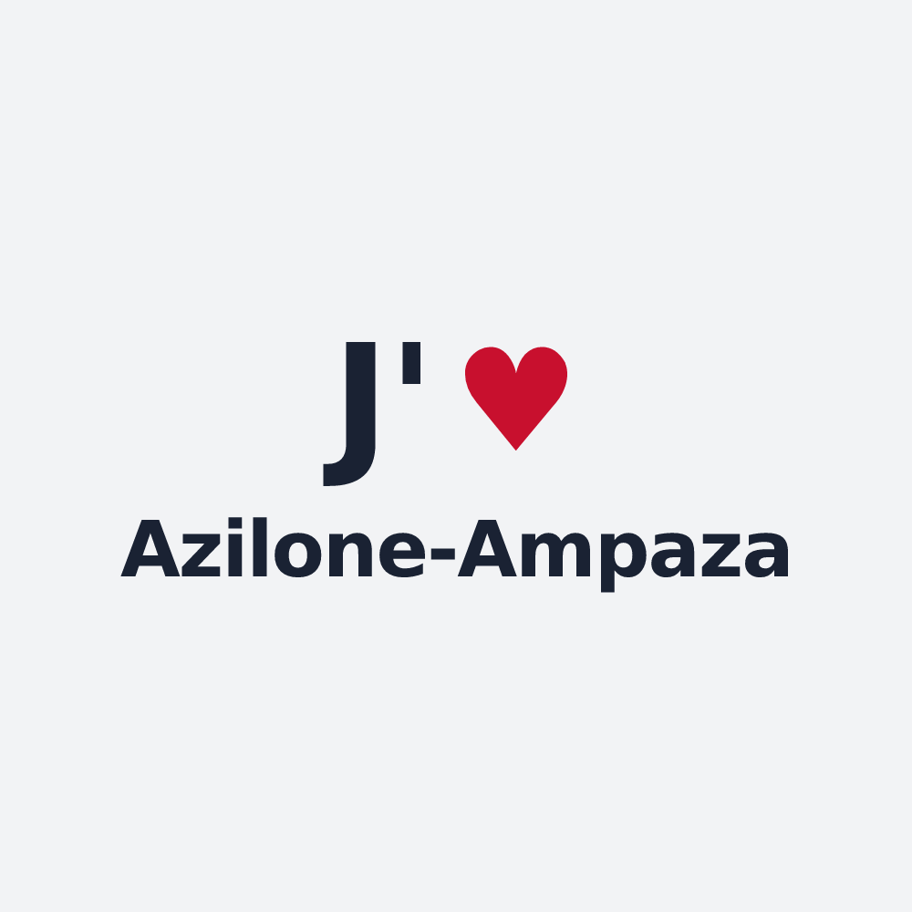 Poster personnalisé Azilone-Ampaza — design « J'aime Azilone-Ampaza » imprimé sur le poster