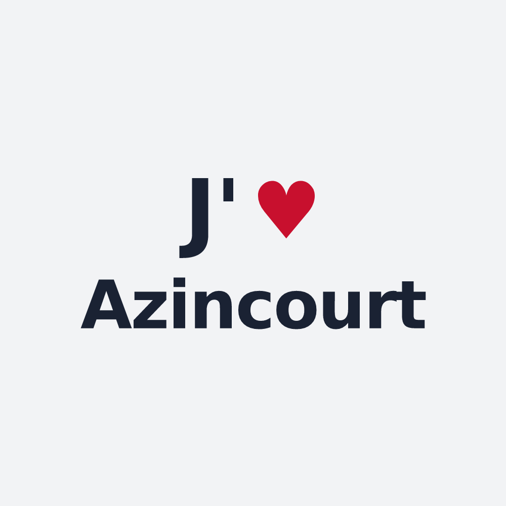 Poster personnalisé Azincourt — design J'aime Azincourt