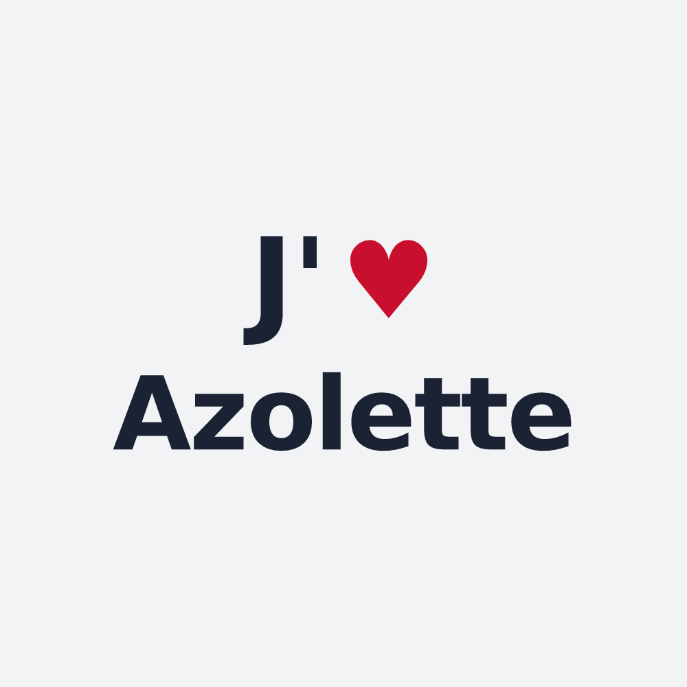 Poster personnalisé Azolette — design J'aime Azolette