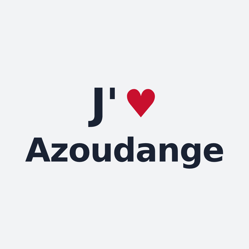 Poster personnalisé Azoudange — design J'aime Azoudange