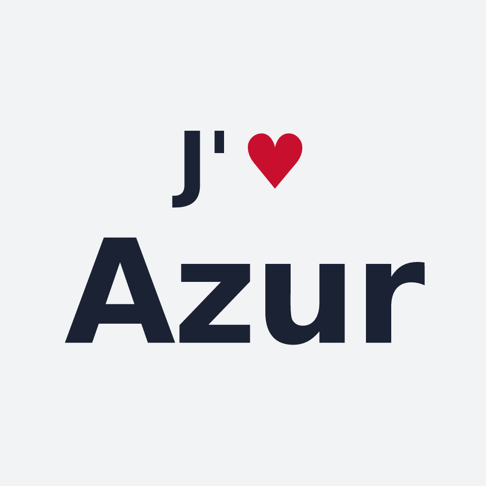 Poster personnalisé Azur — design J'aime Azur