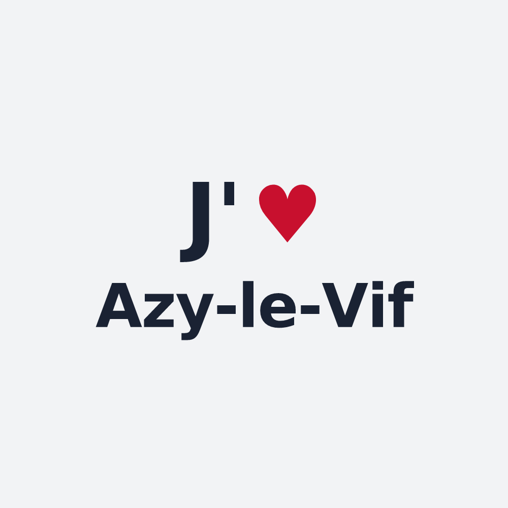 Poster personnalisé Azy-le-Vif — design J'aime Azy-le-Vif