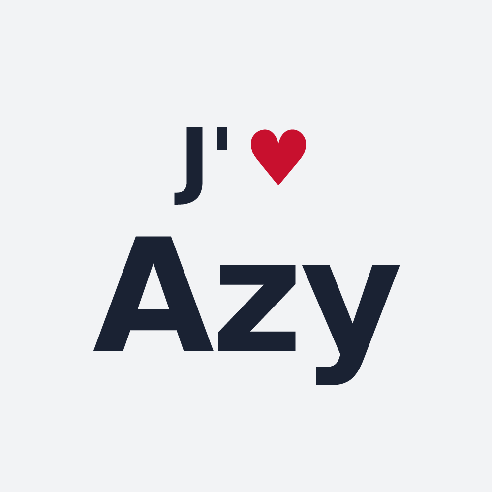 Poster personnalisé Azy — design J'aime Azy