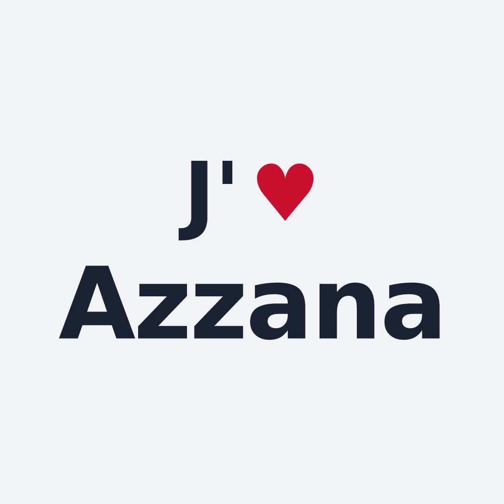Poster personnalisé Azzana — design J'aime Azzana