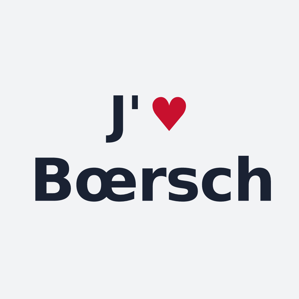 Poster personnalisé Bœrsch — design J'aime Bœrsch