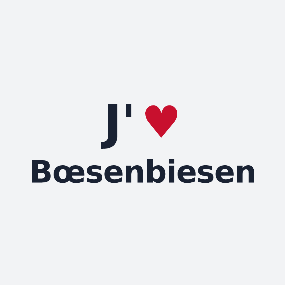Poster personnalisé Bœsenbiesen — design « J'aime Bœsenbiesen » imprimé sur le poster