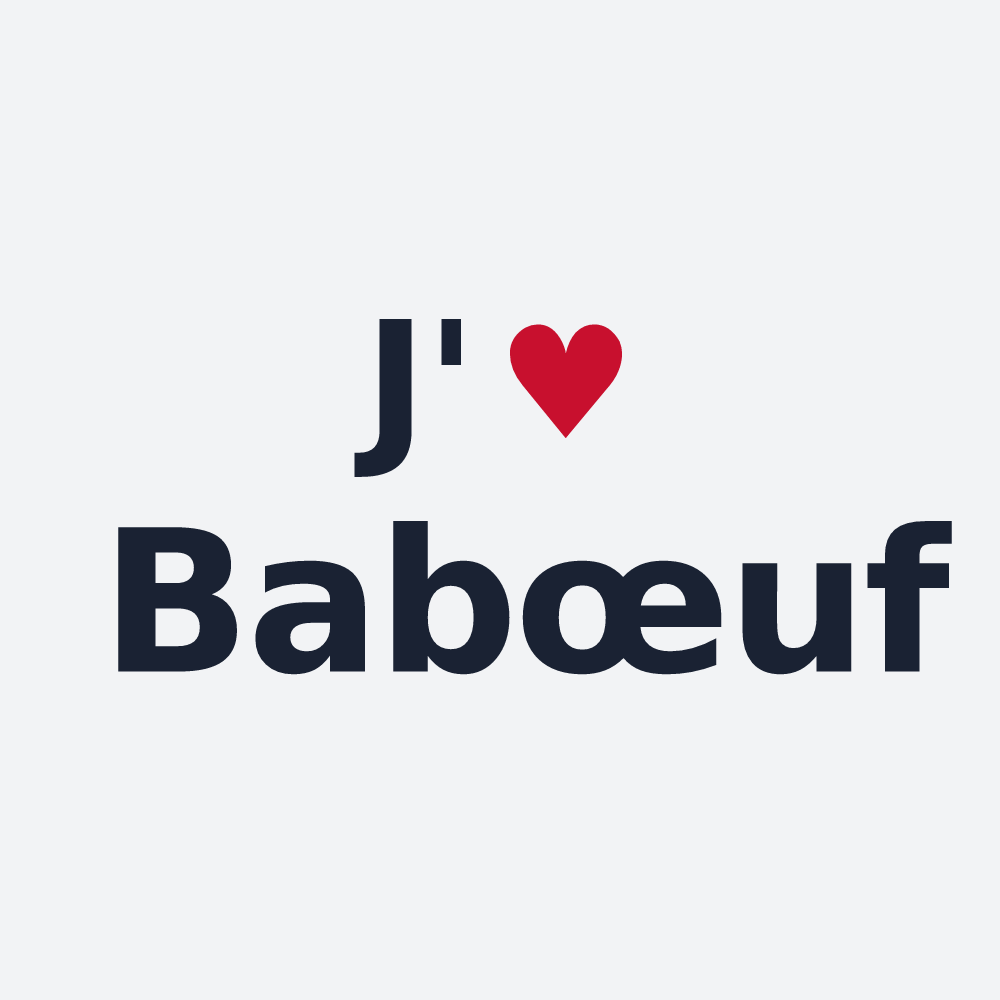 Poster personnalisé Babœuf — design J'aime Babœuf