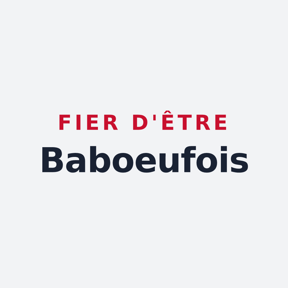Poster « Fier d'être Baboeufois » — design pour Babœuf