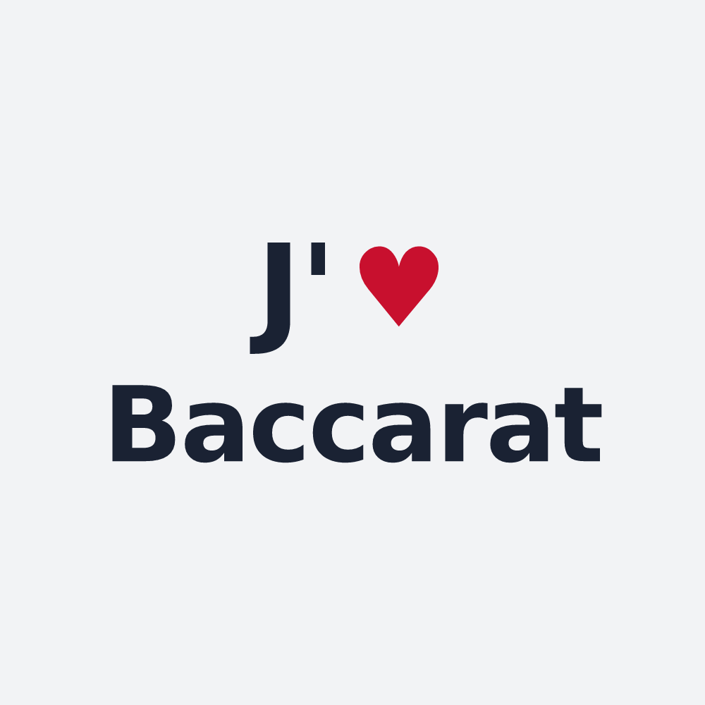 Poster personnalisé Baccarat — design « J'aime Baccarat » imprimé sur le poster
