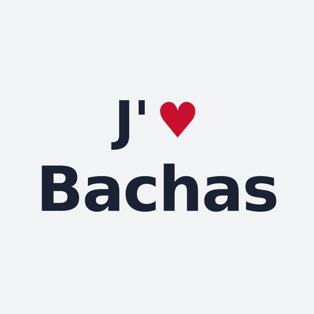 Poster personnalisé Bachas — design J'aime Bachas