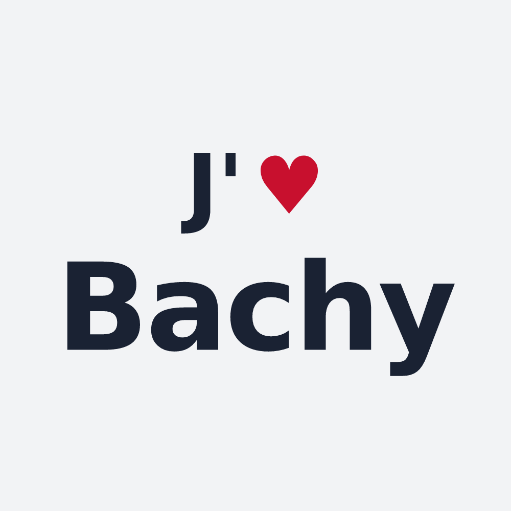 Poster personnalisé Bachy — design « J'aime Bachy » imprimé sur le poster