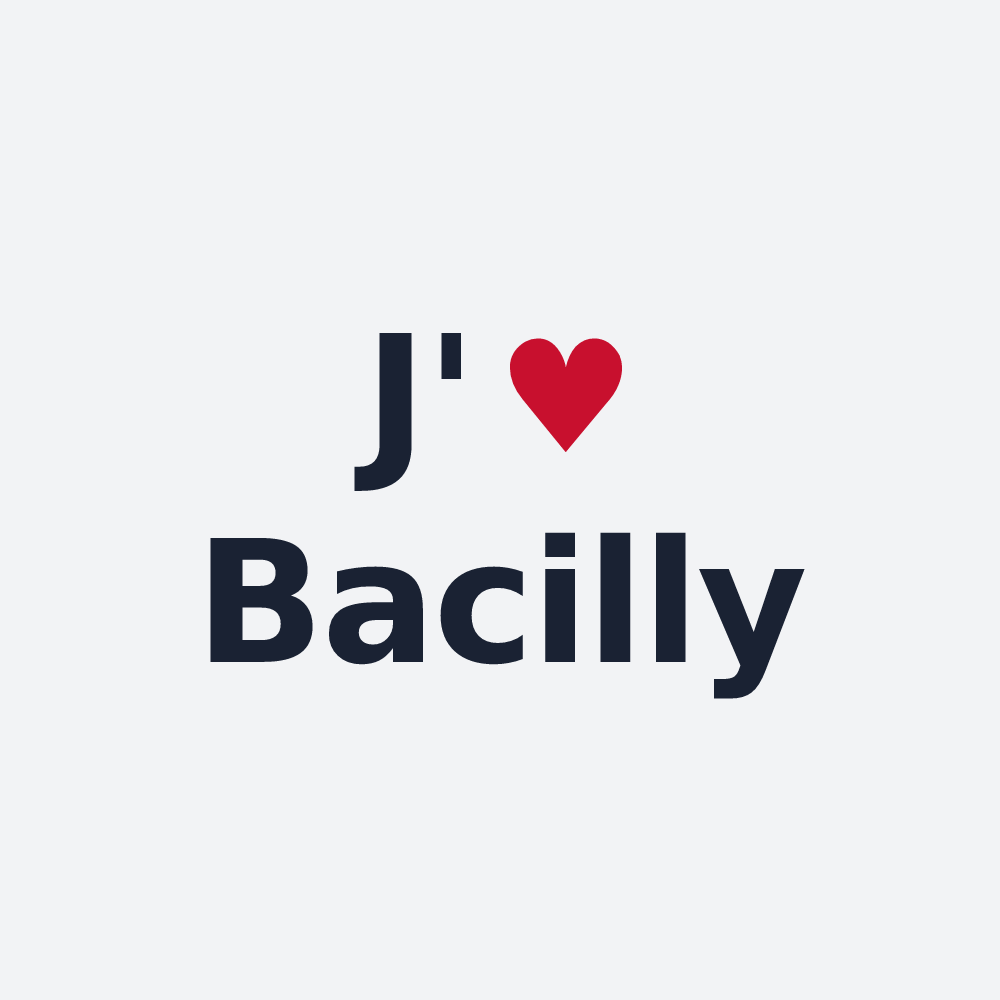Poster personnalisé Bacilly — design J'aime Bacilly