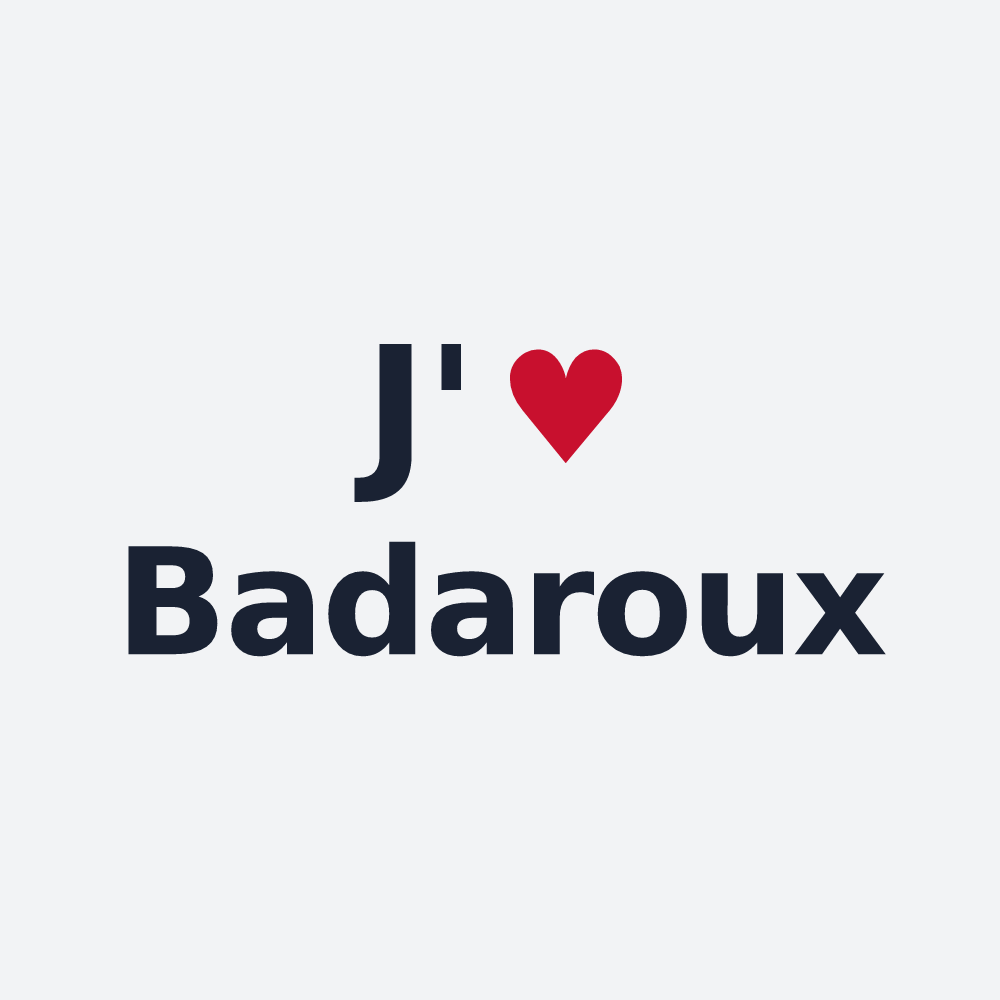 Poster personnalisé Badaroux — design J'aime Badaroux