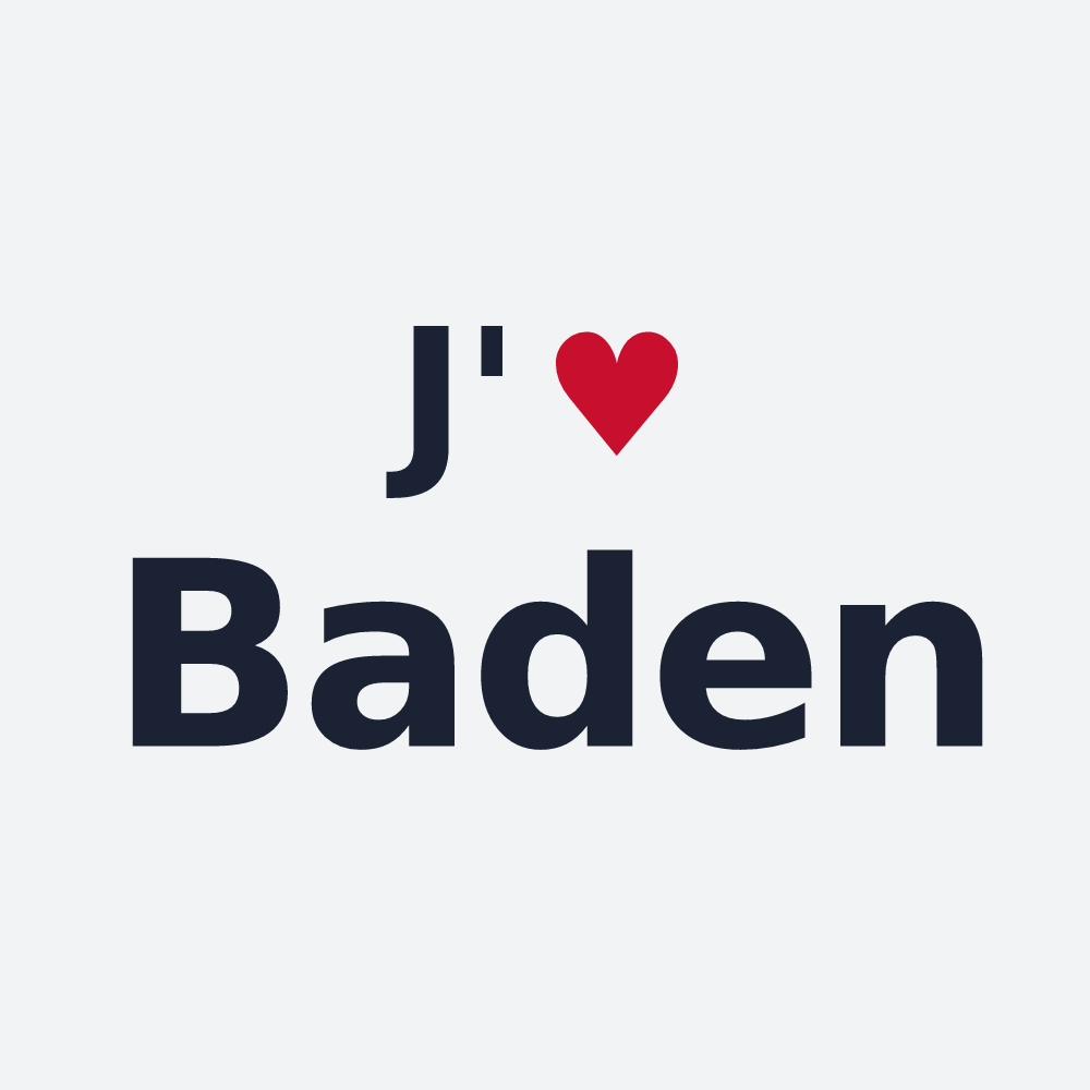 Poster personnalisé Baden — design J'aime Baden