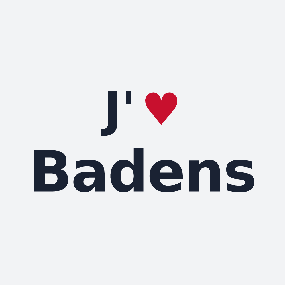Poster personnalisé Badens — design J'aime Badens