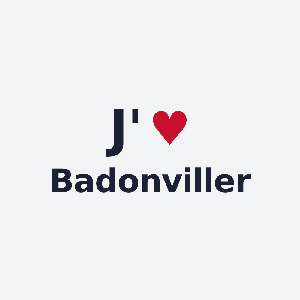 Poster personnalisé Badonviller — design J'aime Badonviller