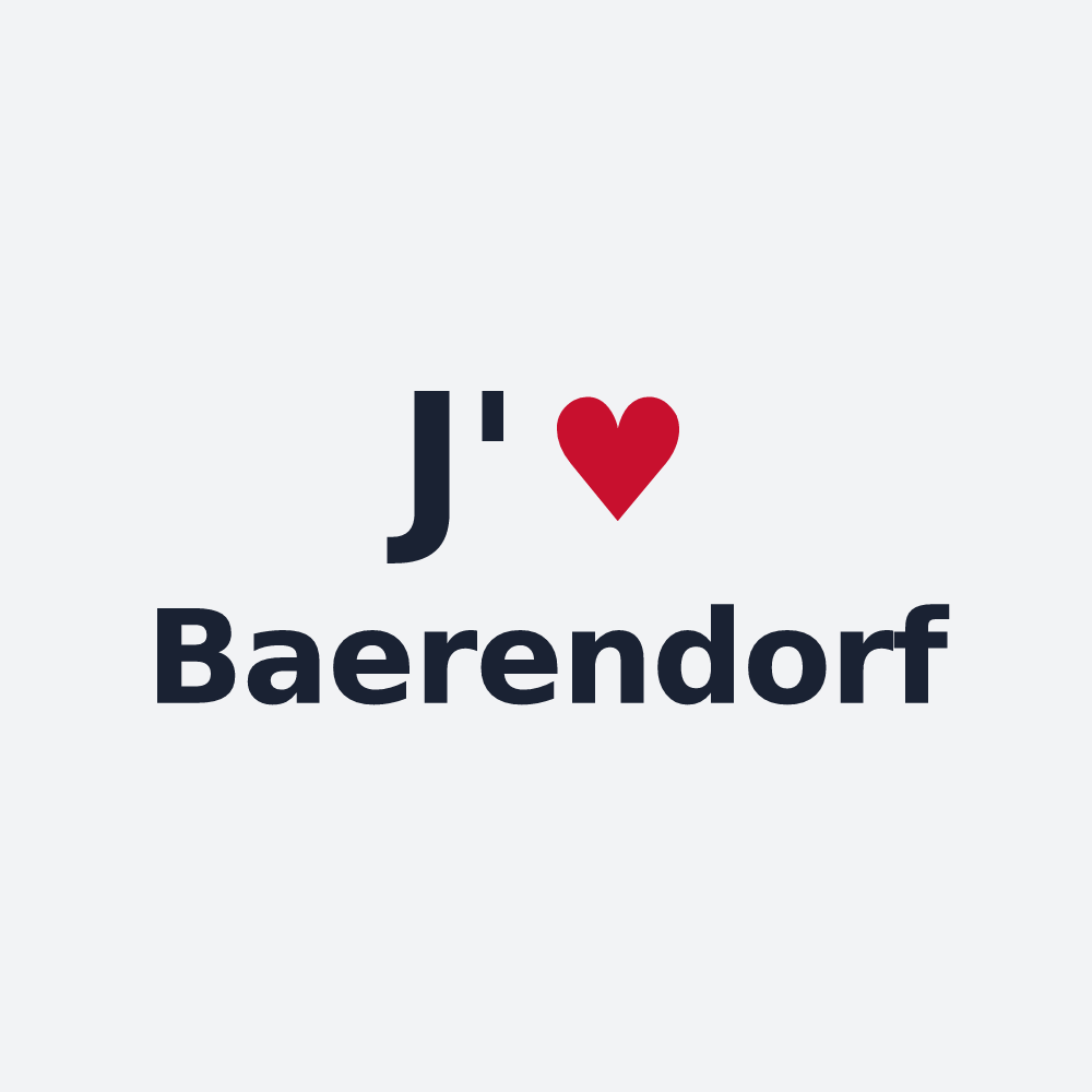 Poster personnalisé Baerendorf — design J'aime Baerendorf