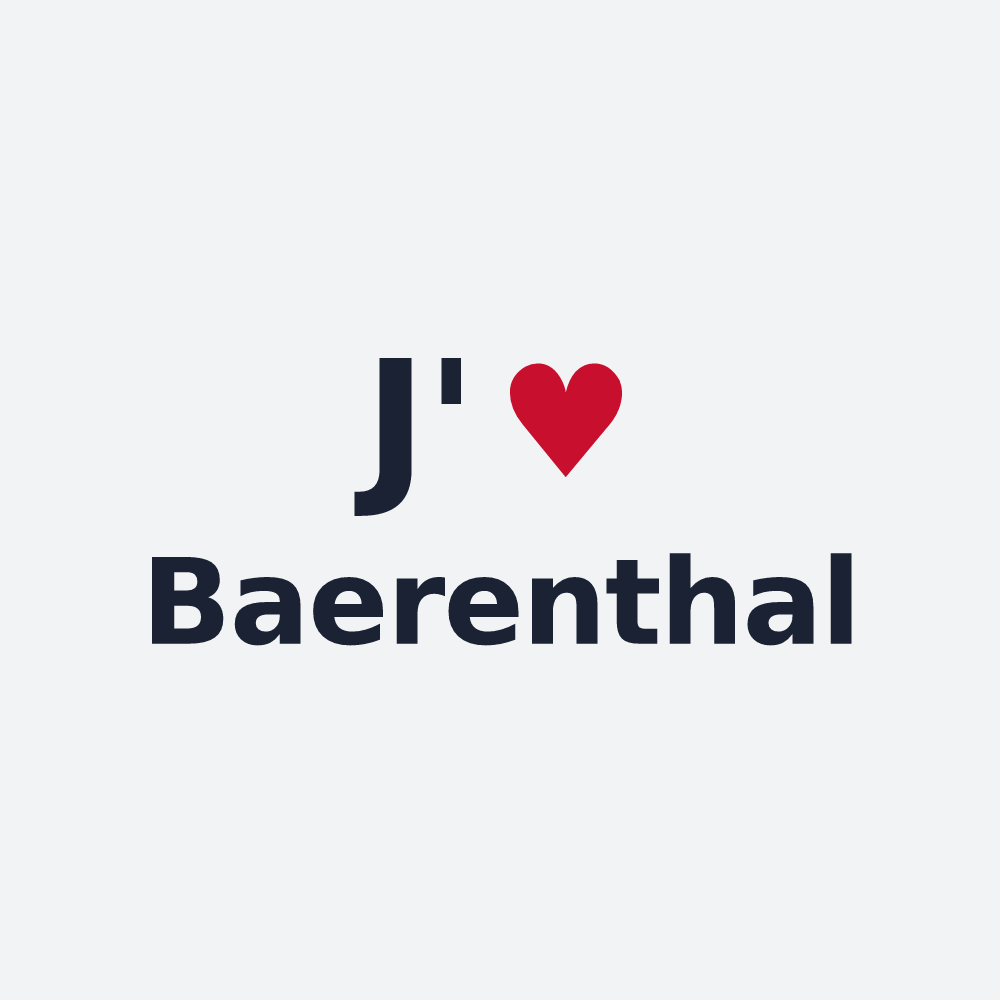 Poster personnalisé Baerenthal — design J'aime Baerenthal