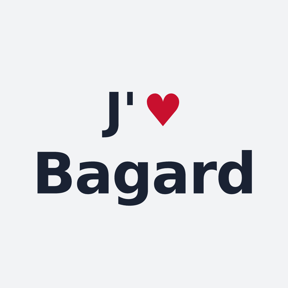 Poster personnalisé Bagard — design J'aime Bagard