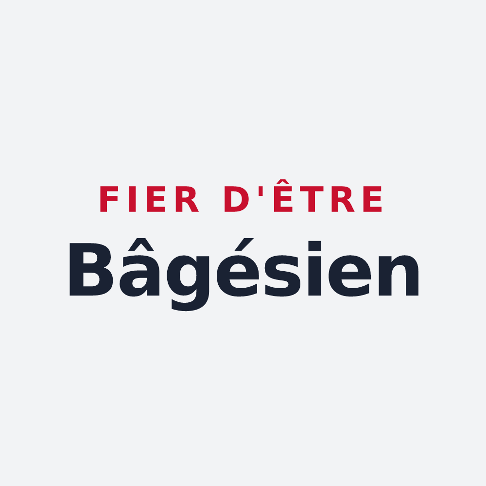 Poster « Fier d'être Bâgésien » — design pour Bâgé-le-Châtel