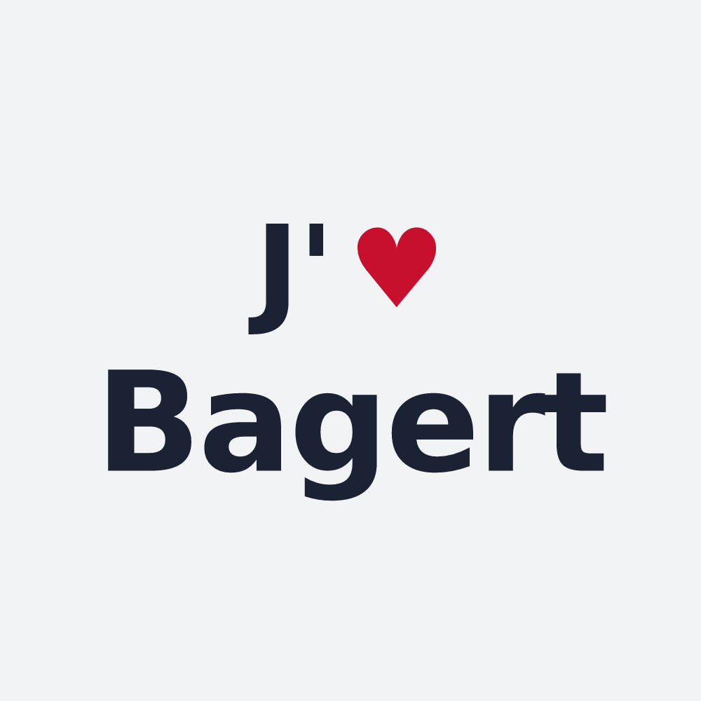Poster personnalisé Bagert — design J'aime Bagert