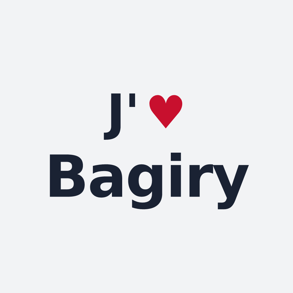 Poster personnalisé Bagiry — design J'aime Bagiry