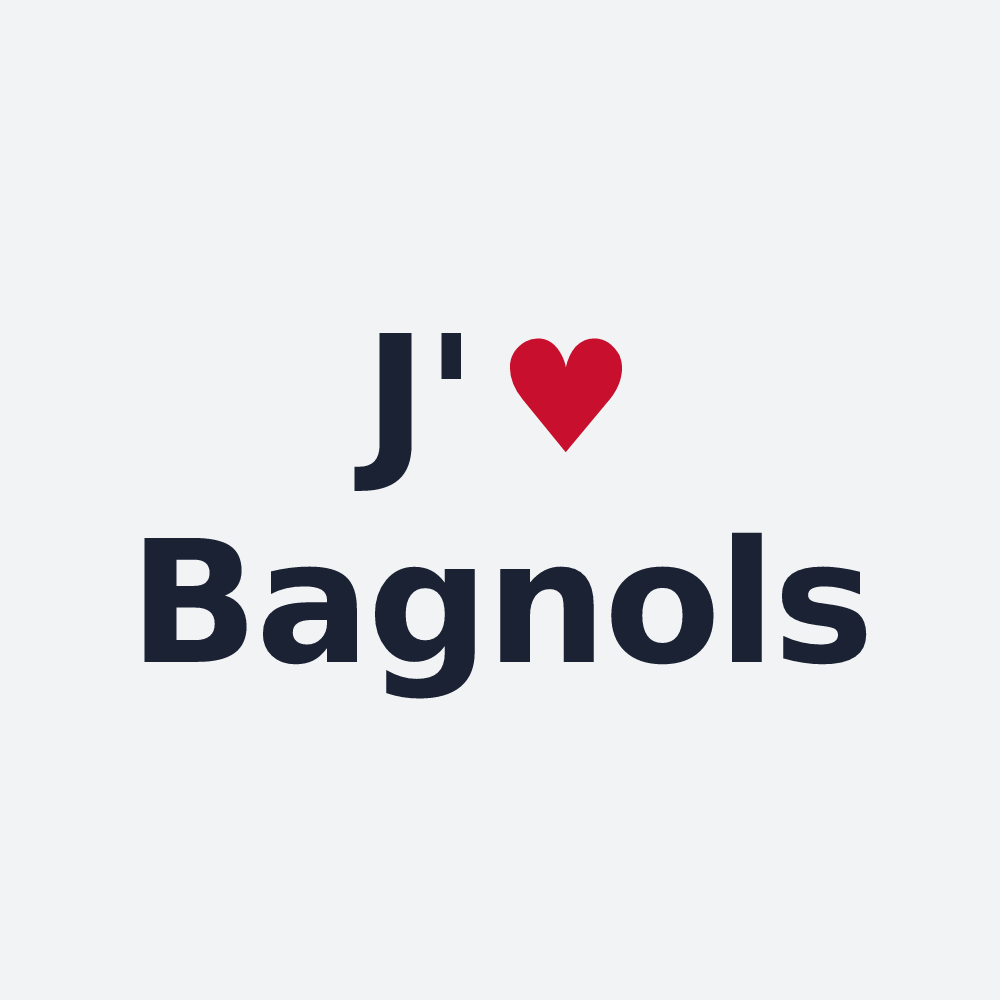 Poster personnalisé Bagnols — design J'aime Bagnols