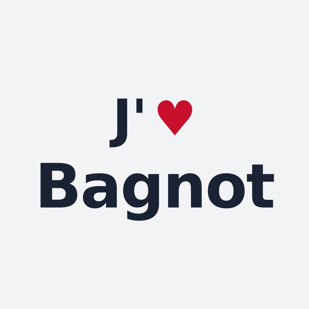Poster personnalisé Bagnot — design J'aime Bagnot