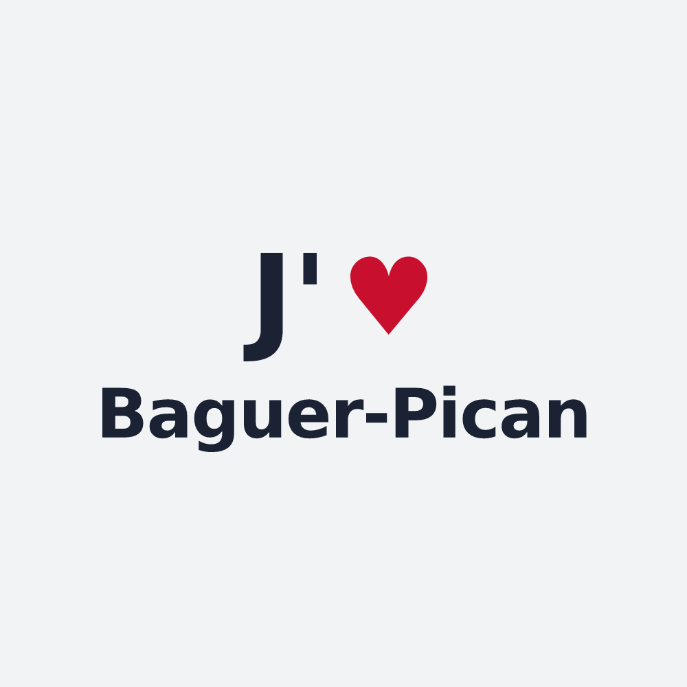 Poster personnalisé Baguer-Pican — design J'aime Baguer-Pican