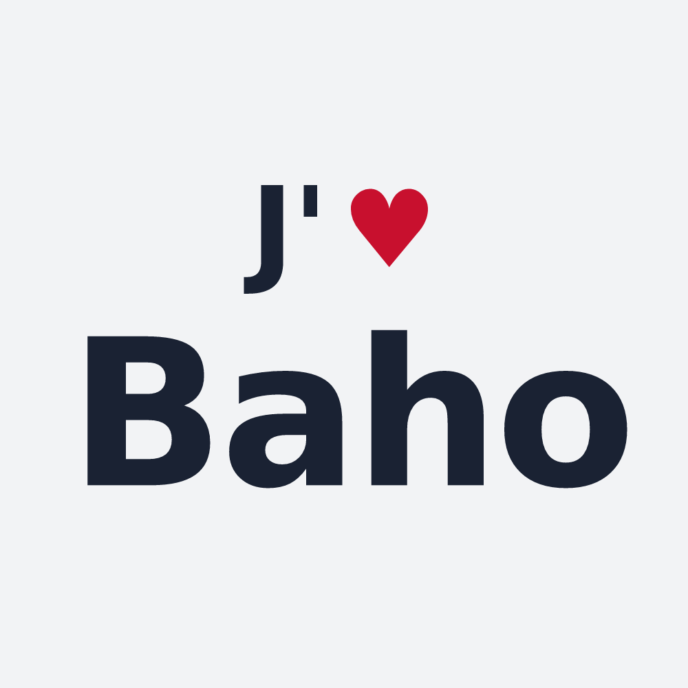 Poster personnalisé Baho — design J'aime Baho