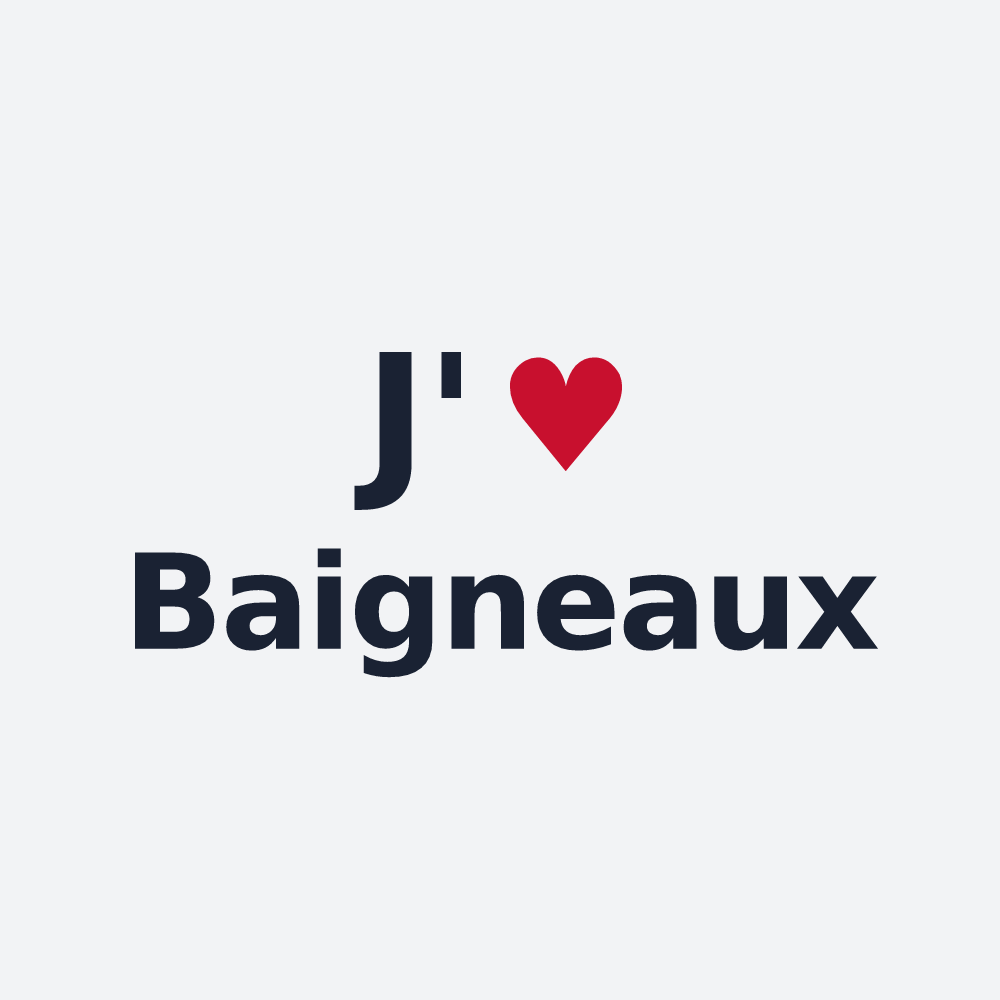 Poster personnalisé Baigneaux — design « J'aime Baigneaux » imprimé sur le poster