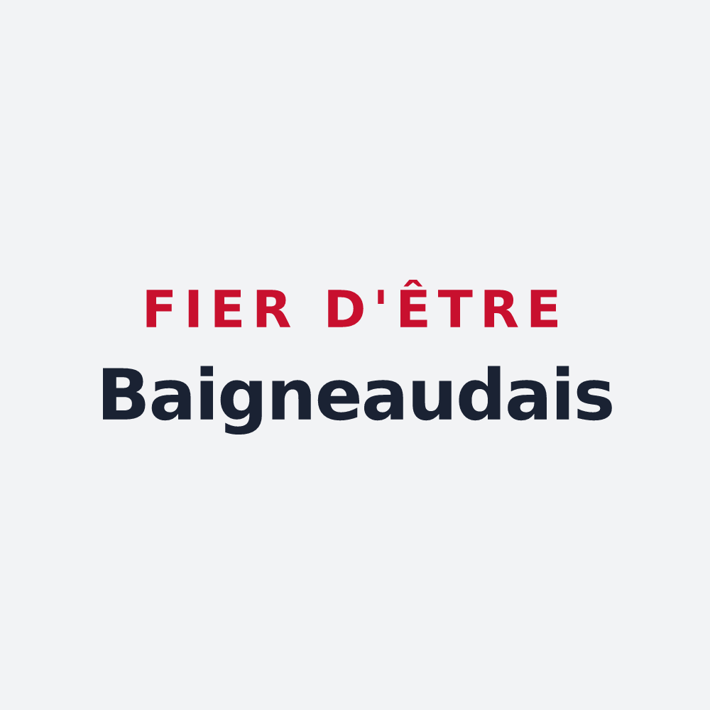 Poster « Fier d'être Baigneaudais » — design pour Baigneaux