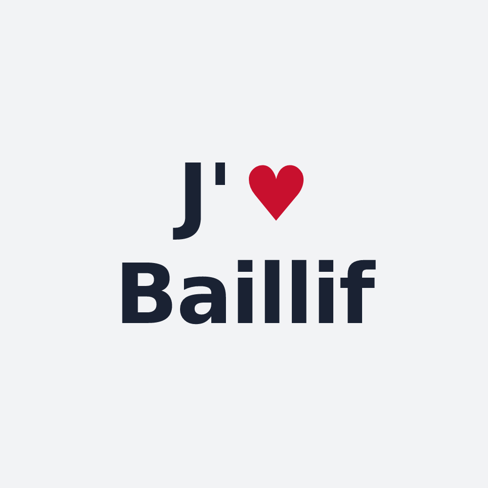 Poster personnalisé Baillif — design J'aime Baillif