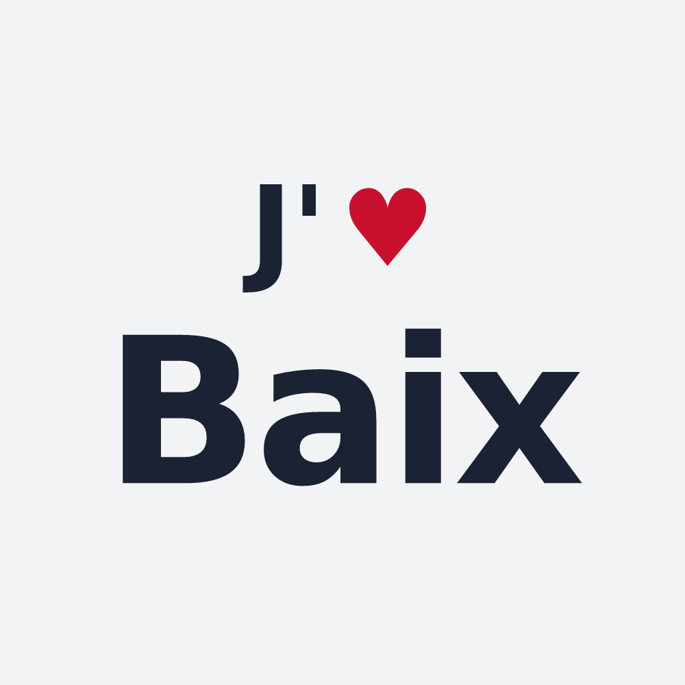 Poster personnalisé Baix — design J'aime Baix