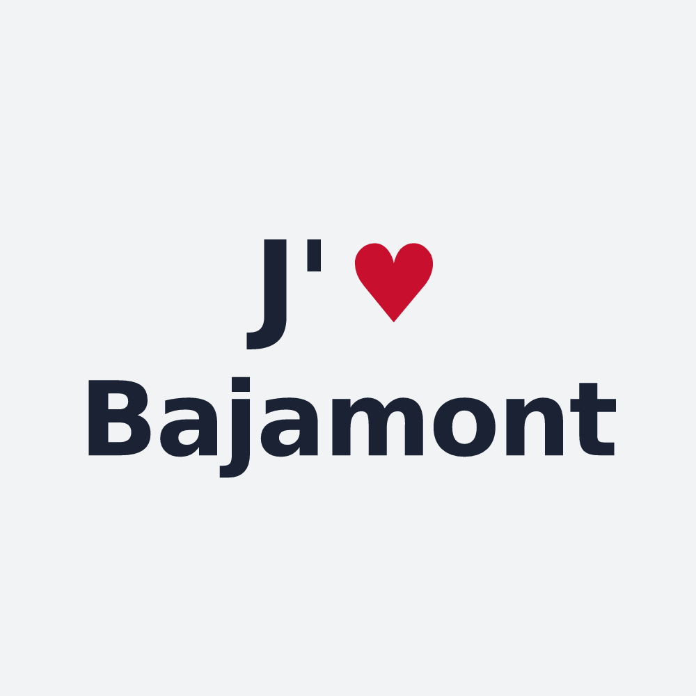 Poster personnalisé Bajamont — design J'aime Bajamont