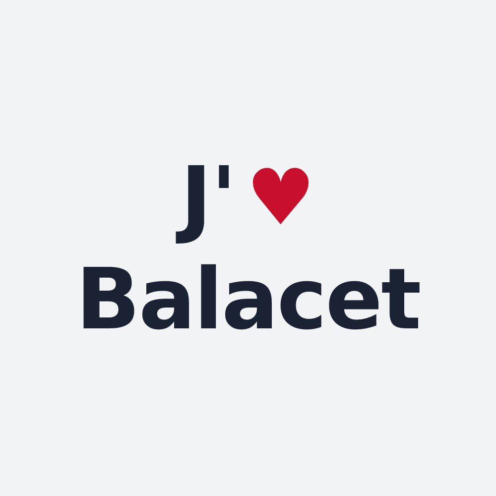 Poster personnalisé Balacet — design J'aime Balacet