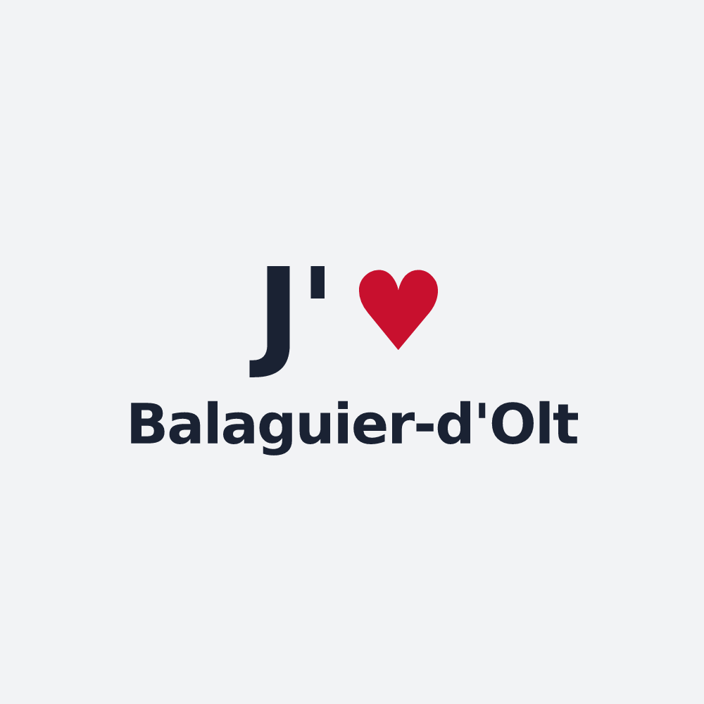 Poster personnalisé Balaguier-d'Olt — design J'aime Balaguier-d'Olt