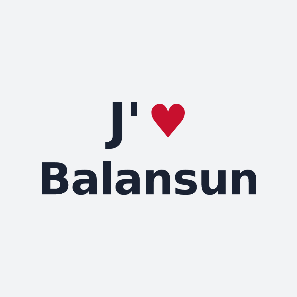 Poster personnalisé Balansun — design J'aime Balansun