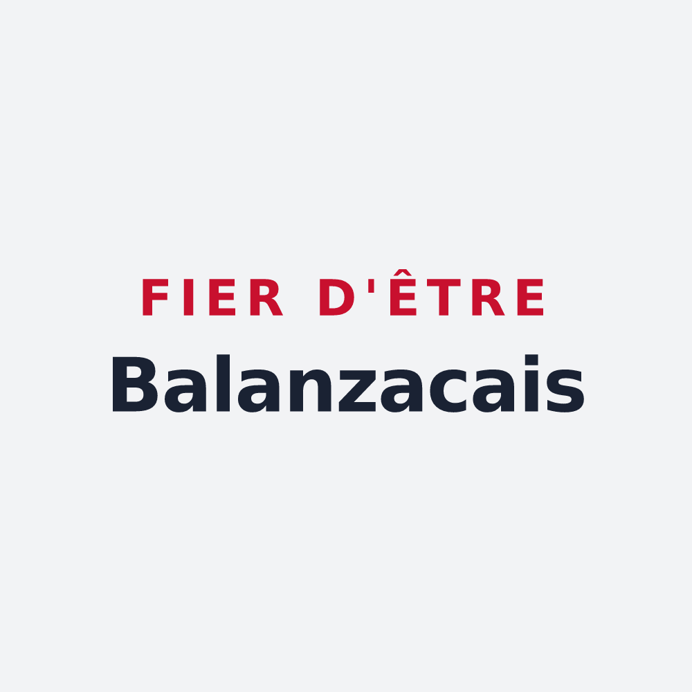 Poster « Fier d'être Balanzacais » — design pour Balanzac