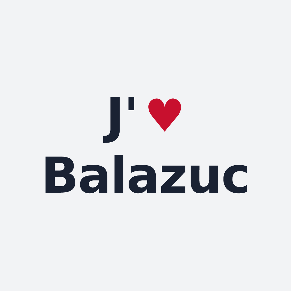 Poster personnalisé Balazuc — design J'aime Balazuc