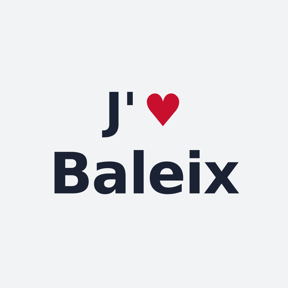 Poster personnalisé Baleix — design J'aime Baleix