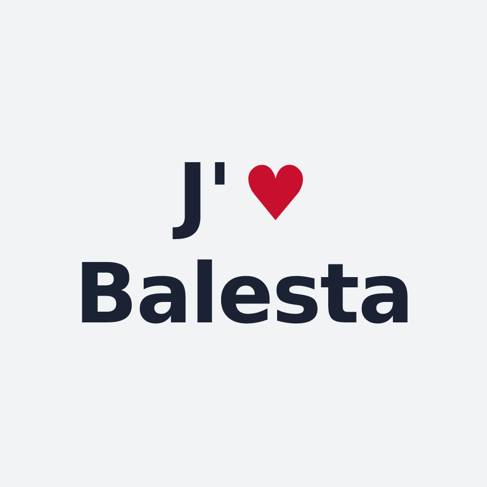 Poster personnalisé Balesta — design J'aime Balesta